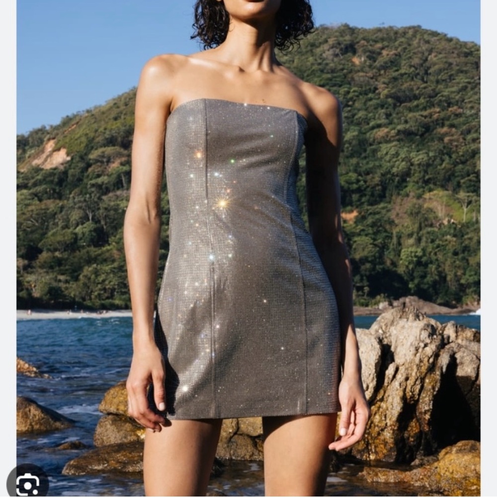 ZARA rhinestones mini dress